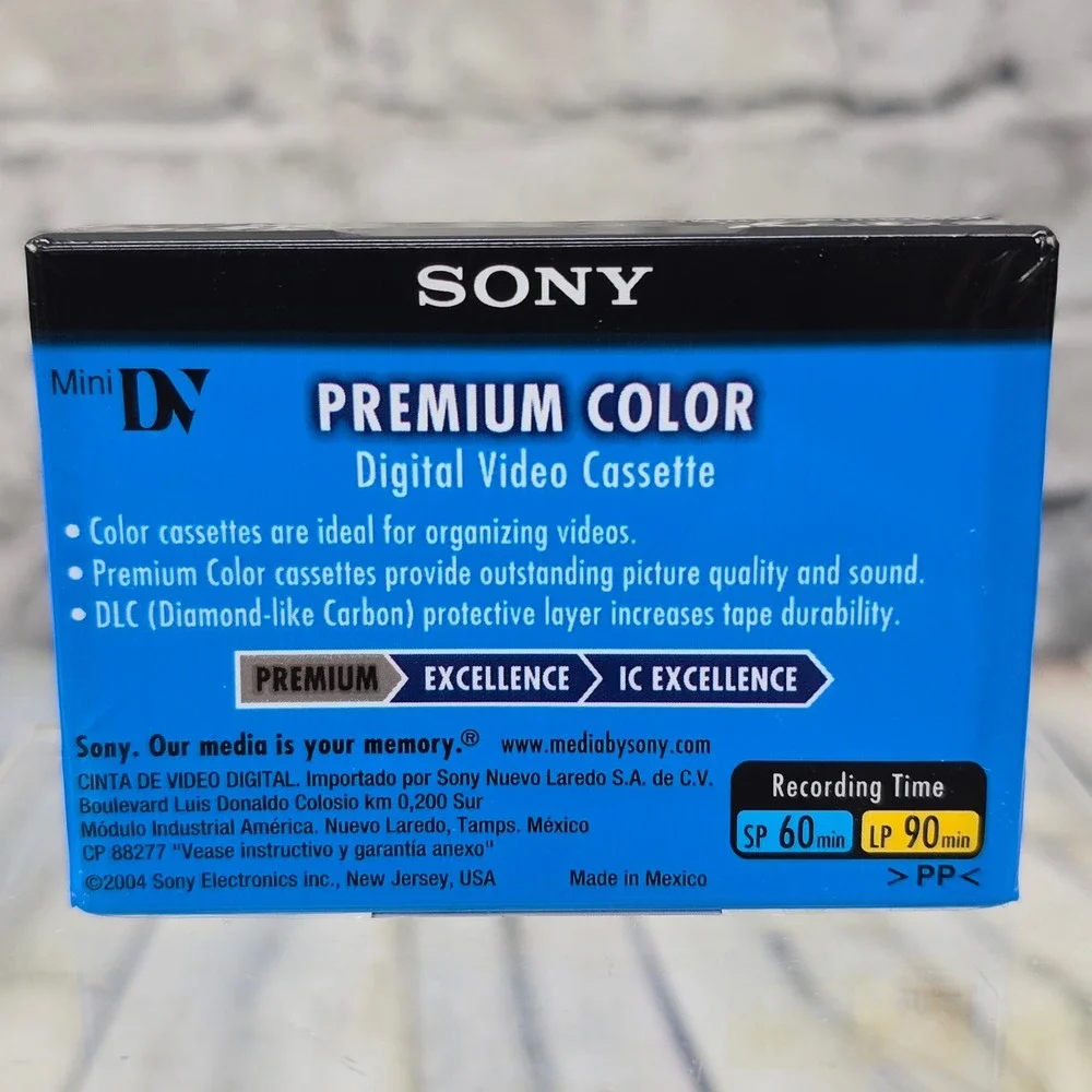 Sony DVM60R Mini DV Digital Video Cassette 60/90min Premium Color 2pk New Sealed